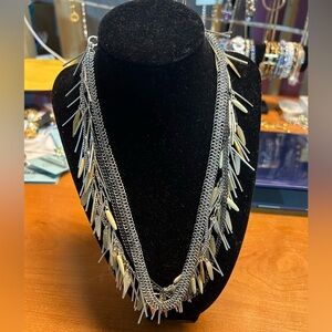 Stella & Dot Silver and Gold Layered Necklace